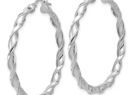 Sterling silver hoop earrings, alternate view