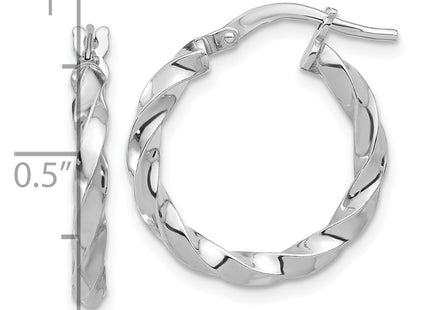 Sterling silver hoop earrings, further view