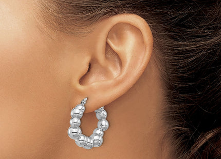 Sterling silver hoop earrings, another view