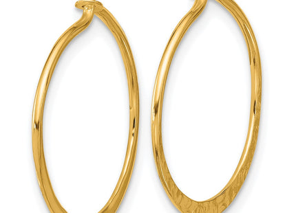 Sterling silver hoop earrings, alternate view
