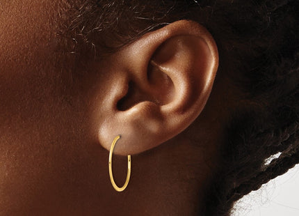 Sterling silver hoop earrings, another view