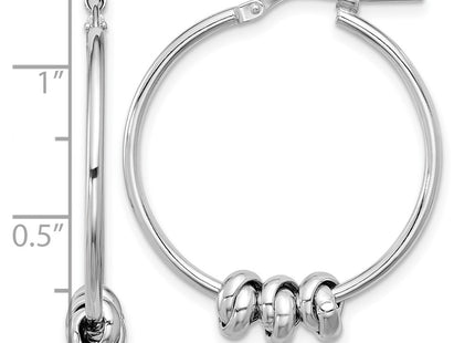 Sterling silver knot hoop earrings, further view