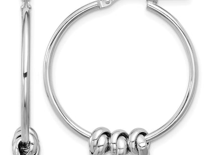 Sterling silver knot hoop earrings