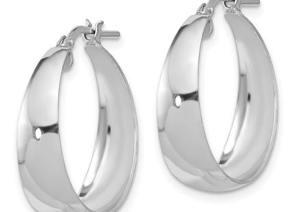 Sterling silver hoop earrings, alternate view