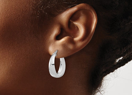 Sterling silver hoop earrings, another view