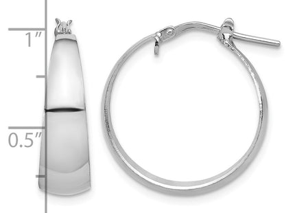 Sterling silver hoop earrings, further view