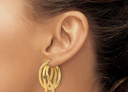 Sterling Silver Earrings Style QE16908GP - Classique Jewelry Inc.