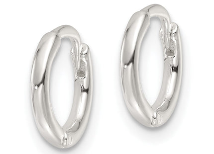 Sterling silver hoop earrings, alternate view