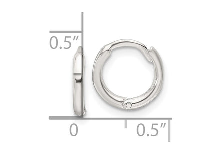 Sterling silver hoop earrings, further view