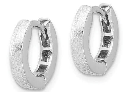 Sterling silver hoop earrings, alternate view
