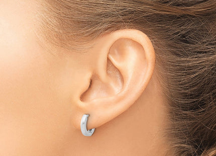 Sterling silver hoop earrings, another view