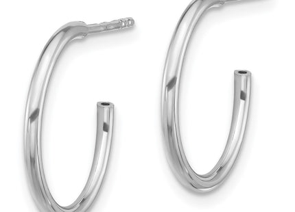 Sterling silver hoop earrings, alternate view