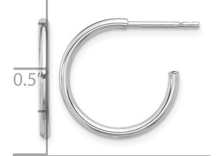 Sterling silver hoop earrings, further view