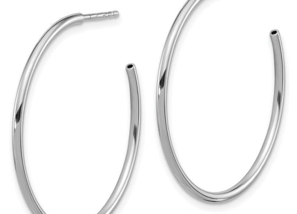 Sterling silver hoop earrings, alternate view