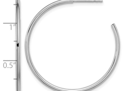 Sterling silver hoop earrings, further view