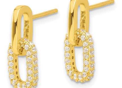 Sterling Silver Earrings Style QE17034GP - Classique Jewelry Inc.