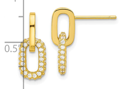 Sterling Silver Earrings Style QE17034GP - Classique Jewelry Inc.