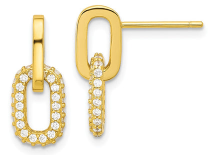 Sterling Silver Earrings Style QE17034GP - Classique Jewelry Inc.