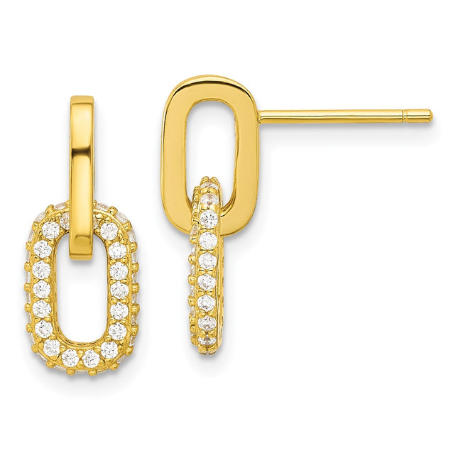 Sterling Silver Earrings Style QE17034GP - Classique Jewelry Inc.