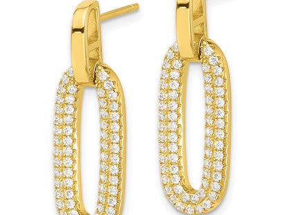 Sterling Silver Earrings Style QE17035GP - Classique Jewelry Inc.