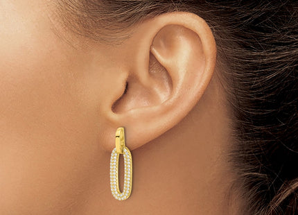 Sterling Silver Earrings Style QE17035GP - Classique Jewelry Inc.