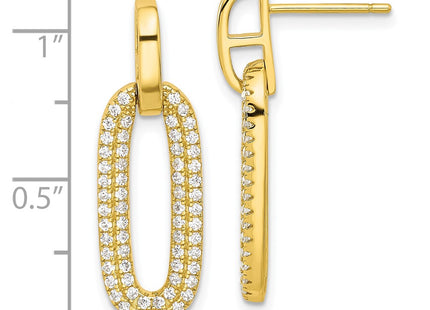 Sterling Silver Earrings Style QE17035GP - Classique Jewelry Inc.