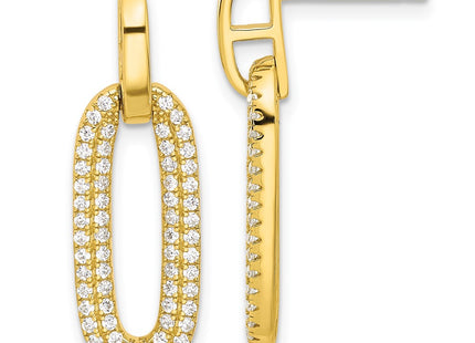 Sterling Silver Earrings Style QE17035GP - Classique Jewelry Inc.