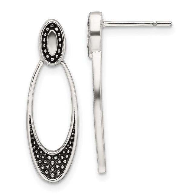 Sterling Silver Earrings Style QE17038 - Classique Jewelry Inc.