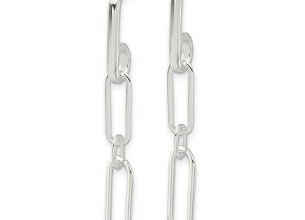 Sterling silver drop earrings, alternate view