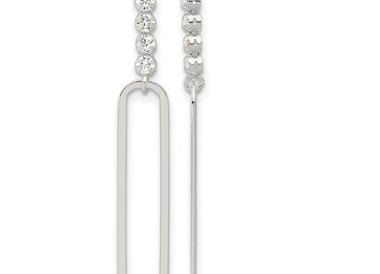 Sterling silver cubic zirconia drop earrings