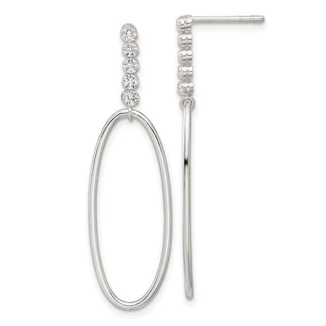 Sterling Silver Earrings Style QE17052 - Classique Jewelry Inc.
