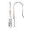 Sterling Silver Polished CZ Drop Dangle Earrings