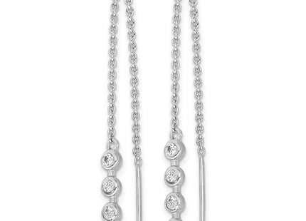 Sterling silver cubic zirconia earrings, alternate view