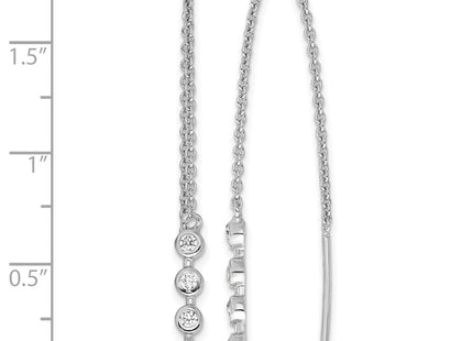 Sterling silver cubic zirconia earrings, further view