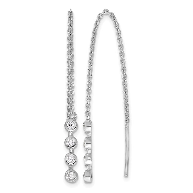 Sterling silver cubic zirconia earrings