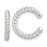 Sterling Silver E-Coating Polished Twisted Pair of 2 Cuff Earrings