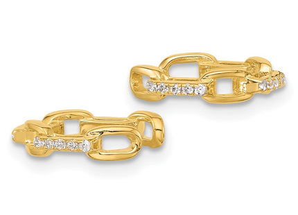 Sterling Silver Earrings Style QE17092GP - Classique Jewelry Inc.