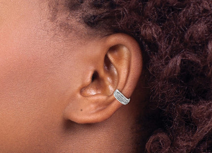 Sterling silver cubic zirconia earrings, another view