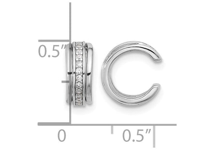 Sterling silver cubic zirconia earrings, further view