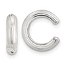Sterling Silver E-Coating Polished & Striped Pair of 2 Cuff Earrings