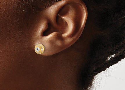 Sterling Silver Earrings Style QE17101GP - Classique Jewelry Inc.