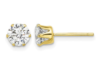 Sterling silver cubic zirconia stud earrings