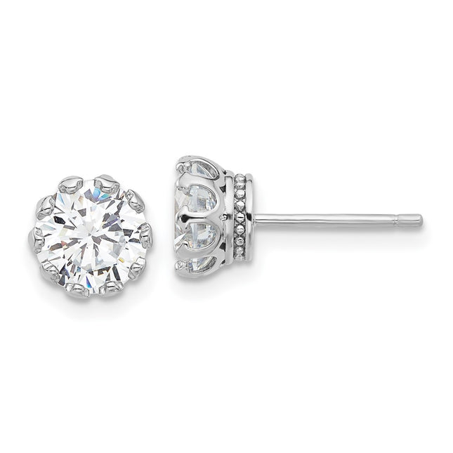 Sterling Silver Earrings Style QE17113 - Classique Jewelry Inc.