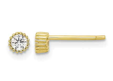 Sterling silver cubic zirconia stud earrings