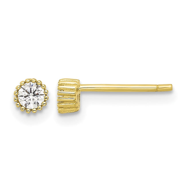 Sterling silver cubic zirconia stud earrings