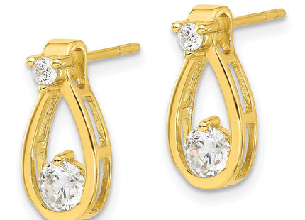 Sterling Silver Earrings Style QE17134GP - Classique Jewelry Inc.