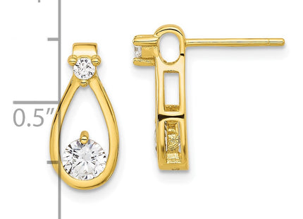 Sterling Silver Earrings Style QE17134GP - Classique Jewelry Inc.