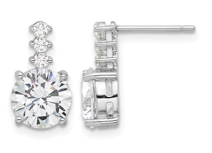 Sterling silver cubic zirconia drop earrings