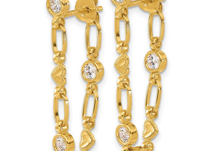 Sterling Silver Earrings Style QE17162GP - Classique Jewelry Inc.