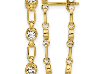 Sterling silver cubic zirconia drop earrings